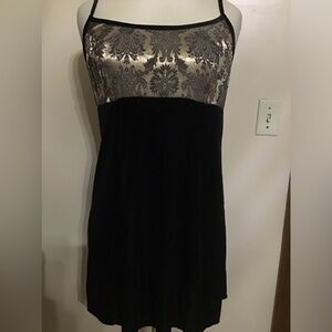 Black and gold tank night gown size medium